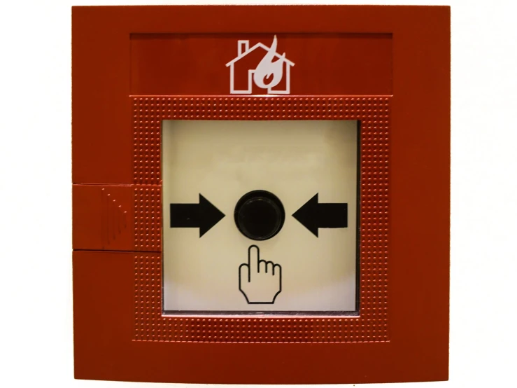 an icon in red frames with a hand clicking down and the hand pointing towards the on