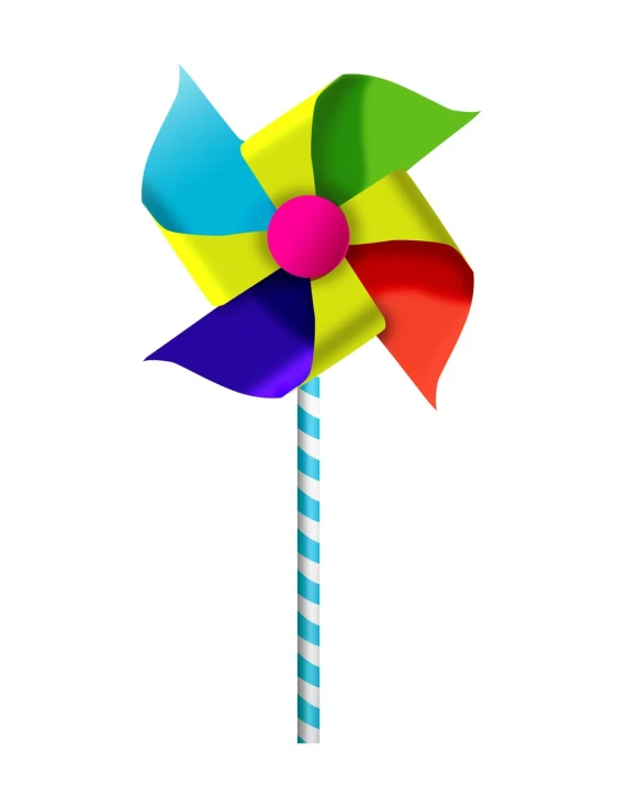 an illustration of a colorful pinwheel on a stick