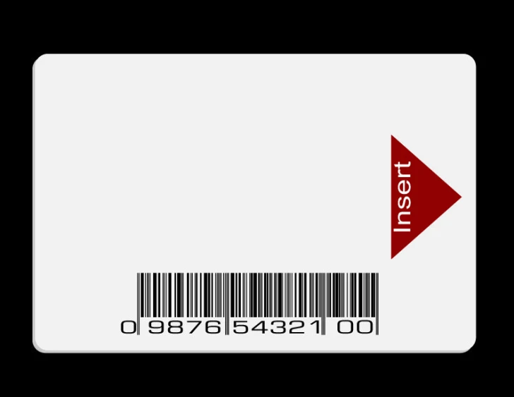 a bar code with the word test on it