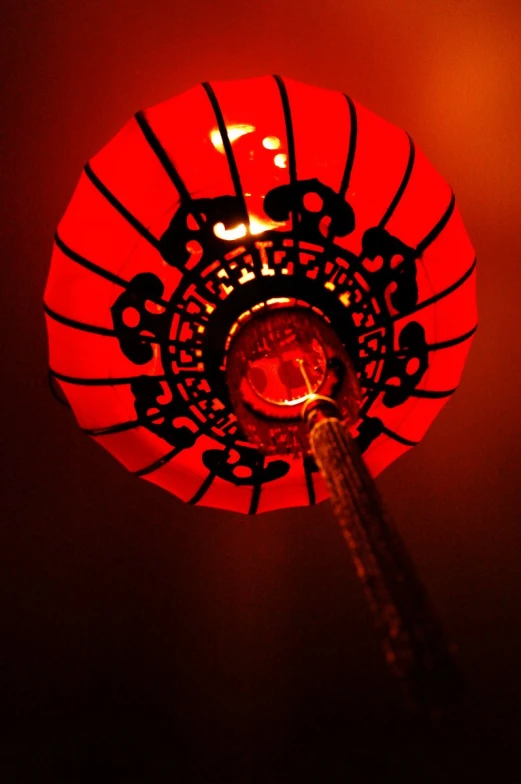 the red light of an oriental lamp