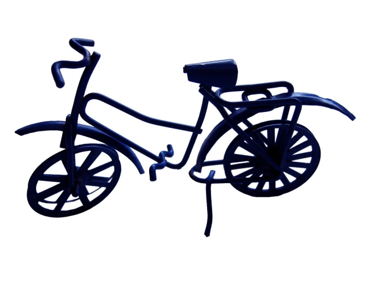 a black silhouette of a bicycle on a white background