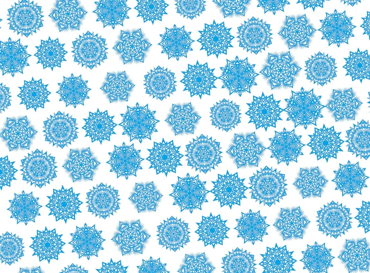 blue snowflakes on a white background