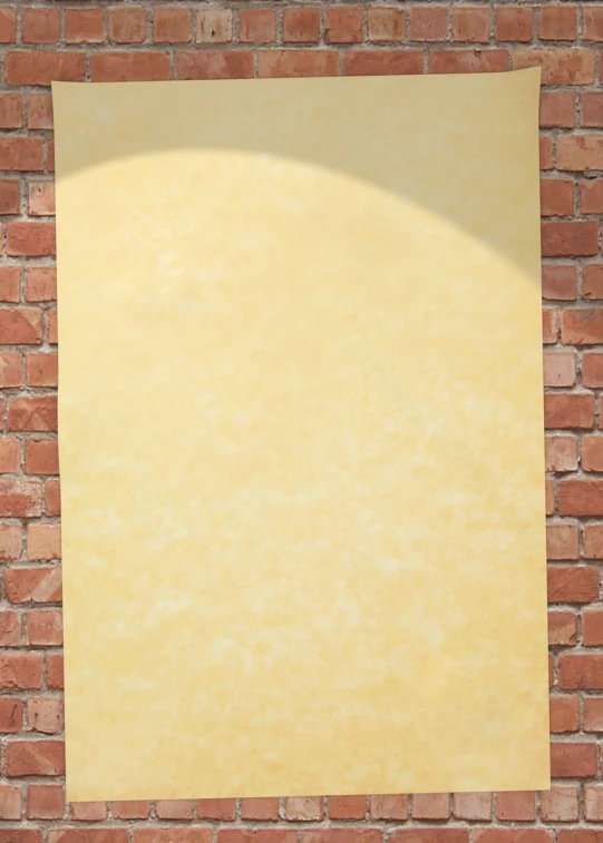 an image of a square cut piece of paper on brick