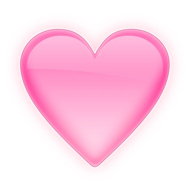 a pink heart shaped object on a white background