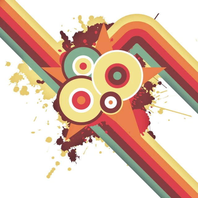 a colorful abstract design with an abstract and splatkled background