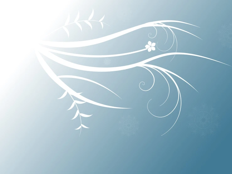 an abstract design in white and blue with wavy hair