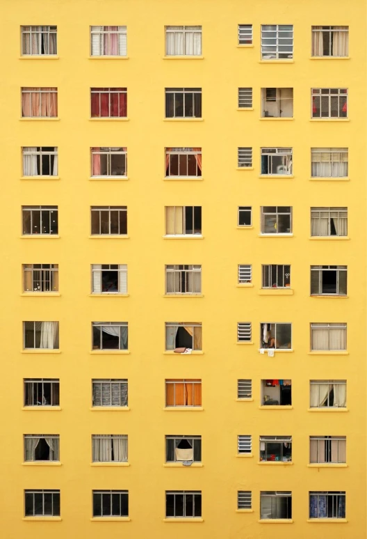 several windows with bars on each window