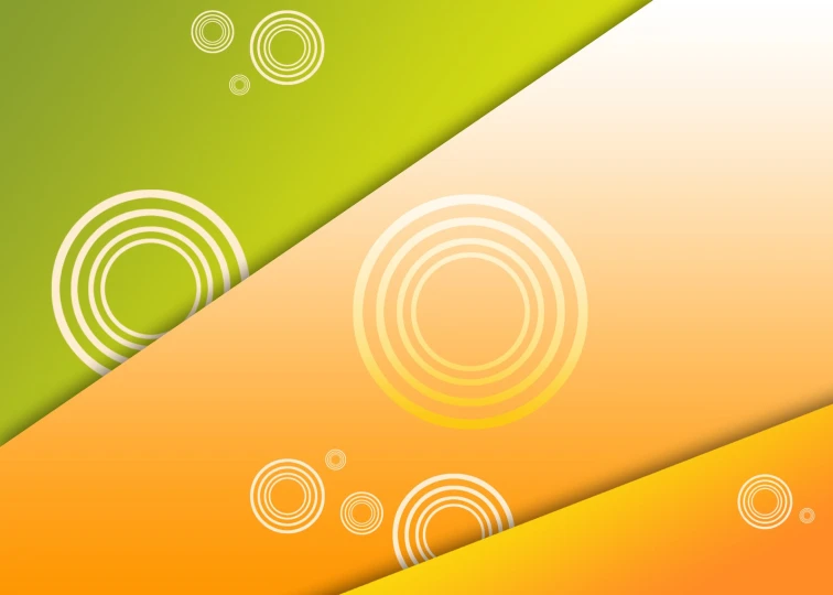 a group of circles with an orange background