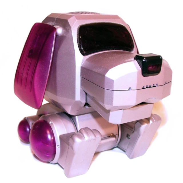 the large electronic toy is pink and grey