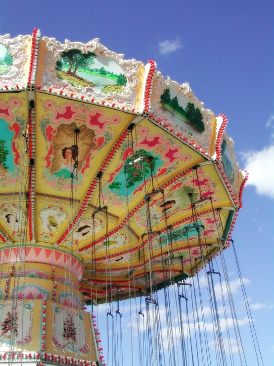 the carnival carousel was decorated all by hand