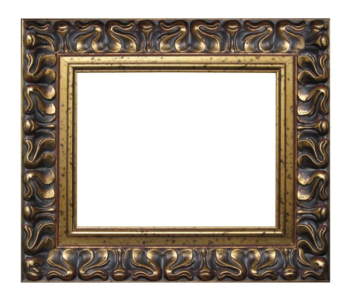 an antique golden framed square frame