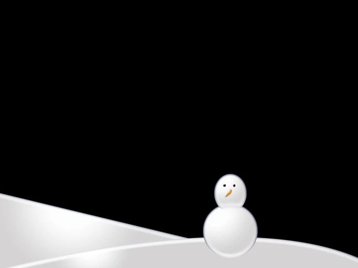 a white snowman is sitting in a wave