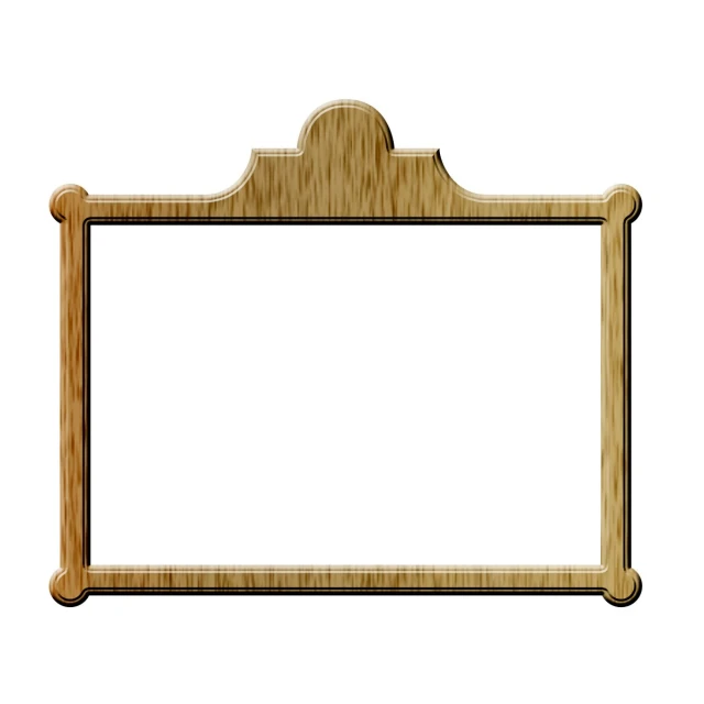 wooden picture frame with a design that resembles a carved frame