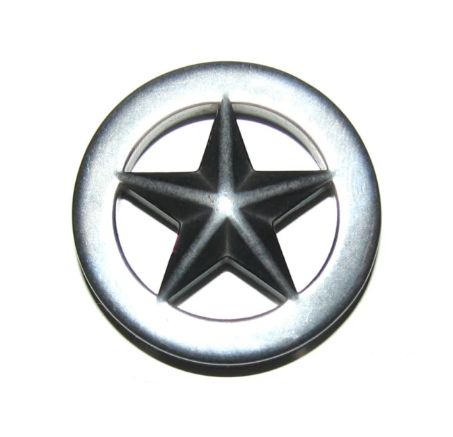 a star on top of a metal object