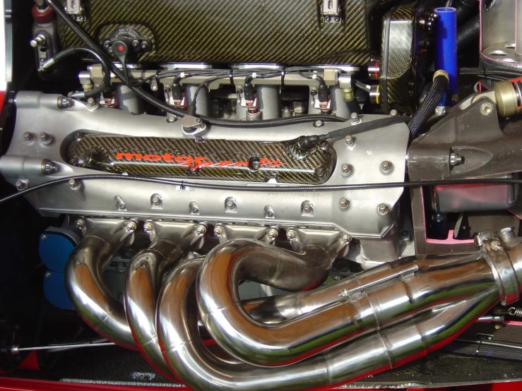 a engine of an automobile is pictured