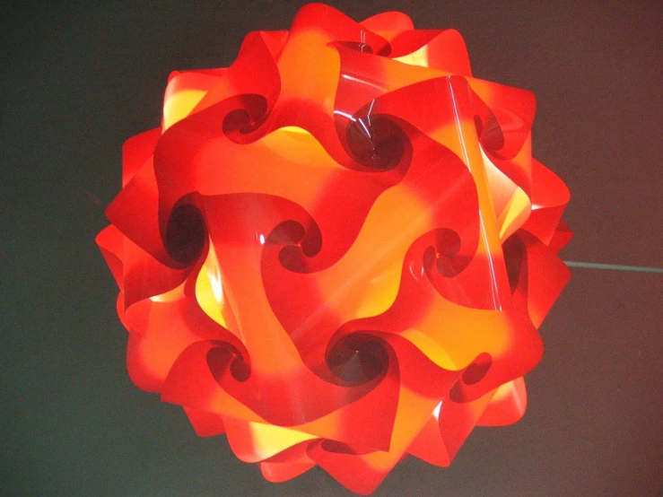 this is a red light made from glass