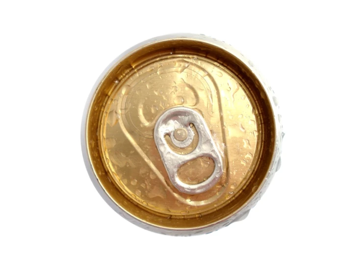 a soda can with an eye logo in it