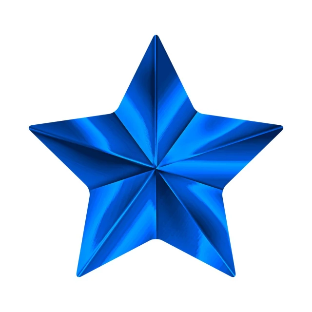 a blue star is shown in the air