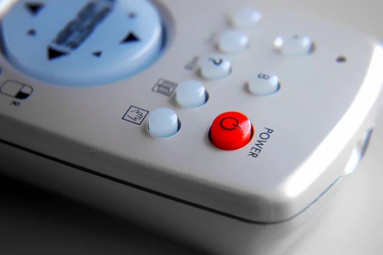 a close up of the control for a wii video game console