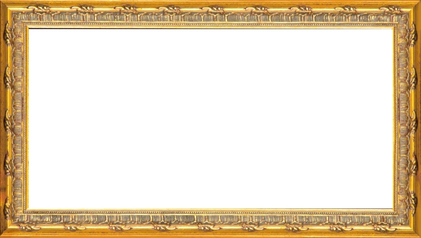 a golden frame that is not being used