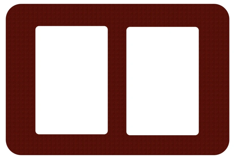 two switchplates on an orange, red and white background