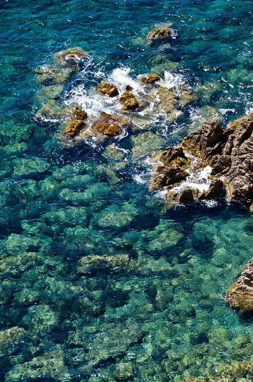 the waters at the coast have clear blue green water