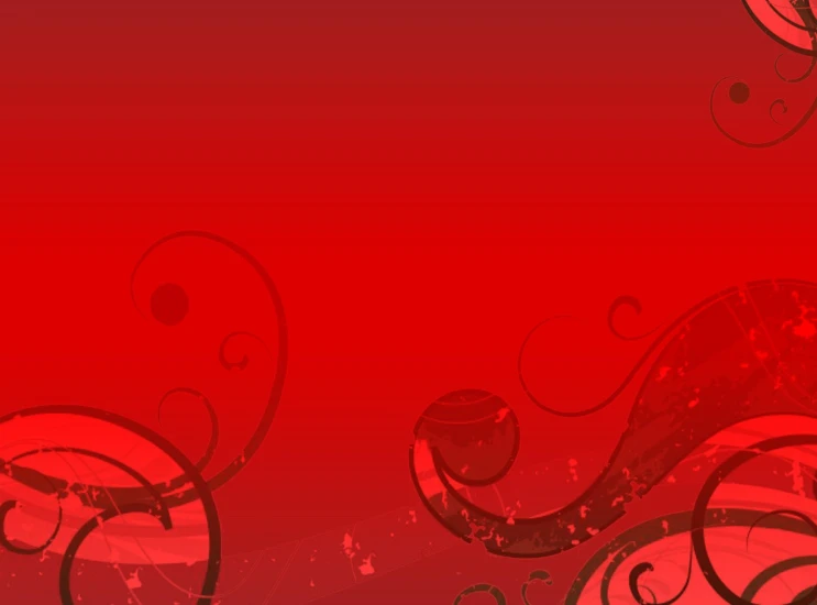 a background with swirls, a red sky and two red balls