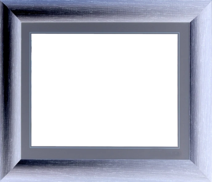 a square silver frame on a white background