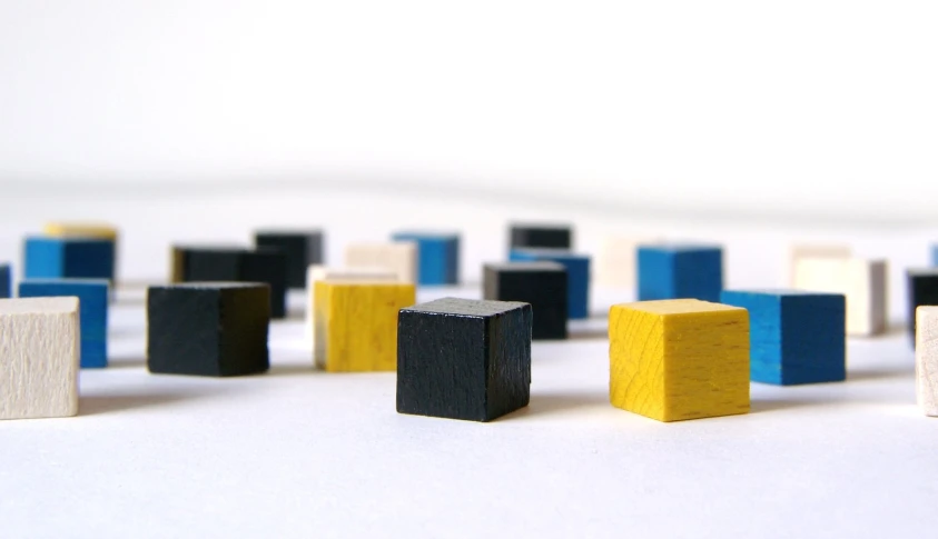 a set of wooden toys are all arranged together