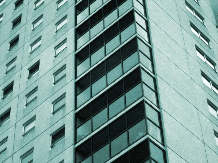 a big building with some windows and windows on the side