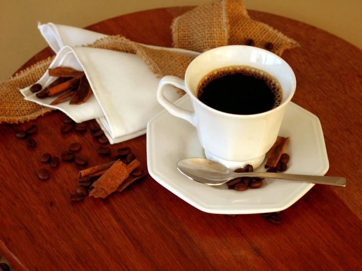 coffee and spices are on a table