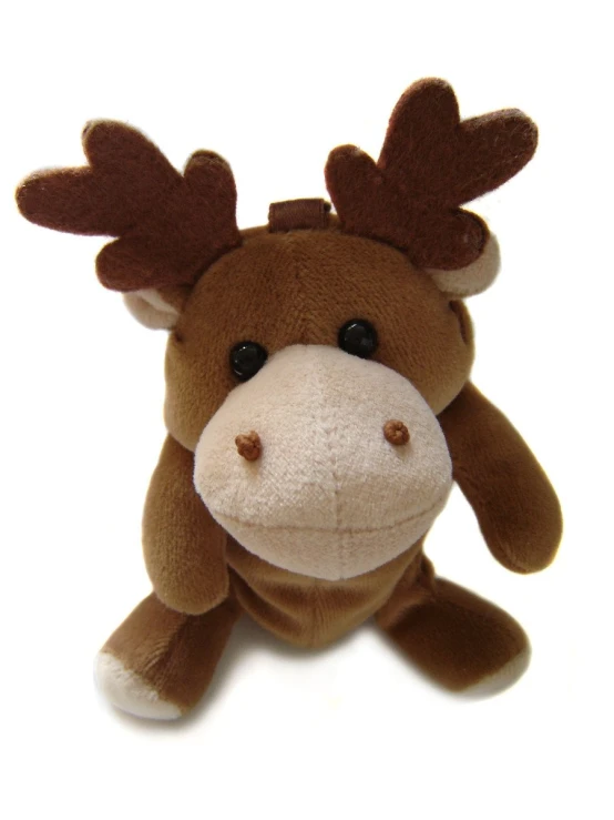 a small brown stuffed moose animal