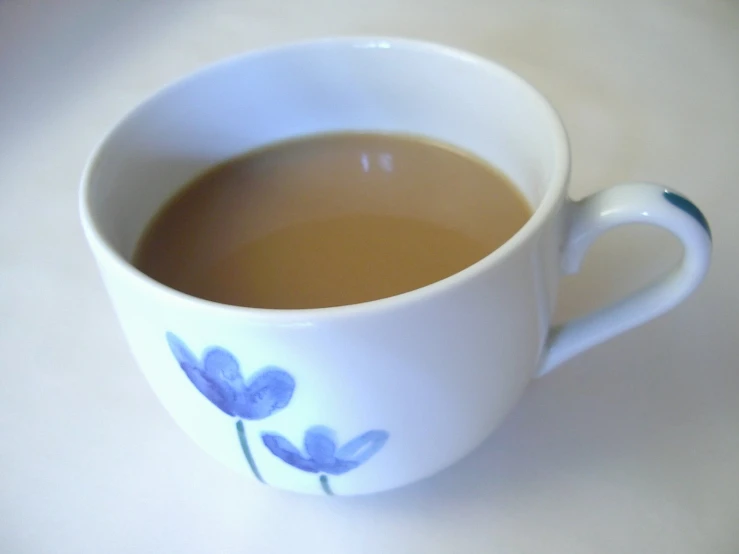 there is a mug that has a tea in it