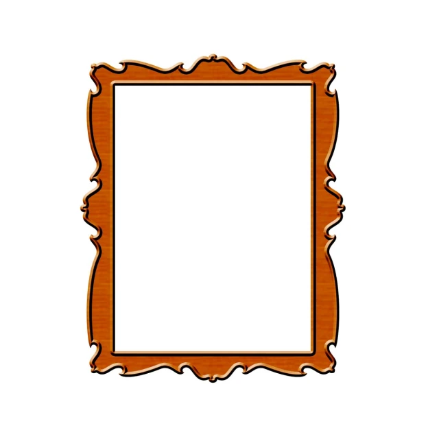 an orange frame with scalloped edges