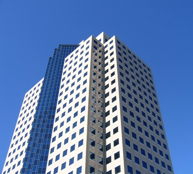 the sky view of a very tall building