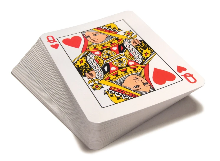 several playing cards from a playing card deck