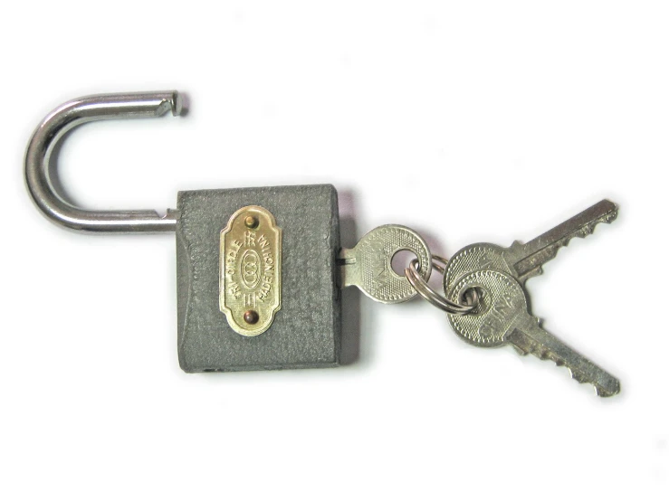 keys on a metal holder with metal shack