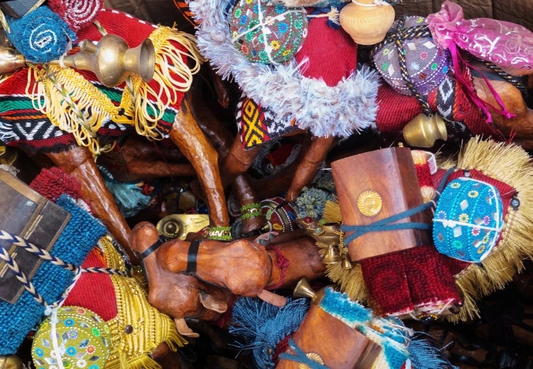 a large pile of souvenirs and decorative items