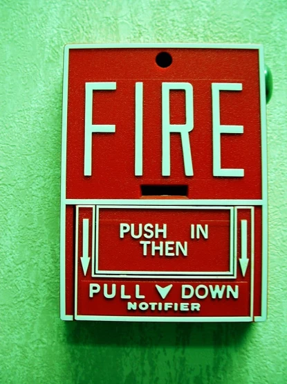 a fire lane switch box mounted on a wall