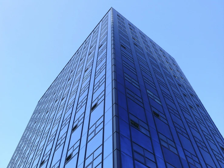 a very tall building that has been designed to look like it is looking straight up