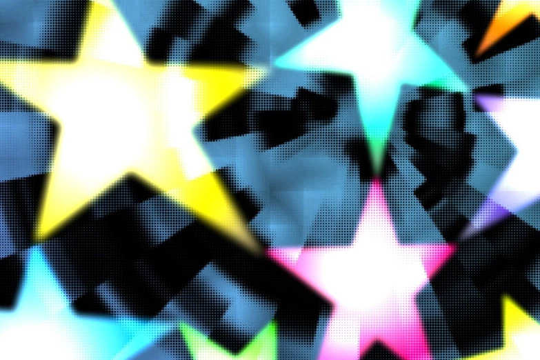 a black background has different colored stars