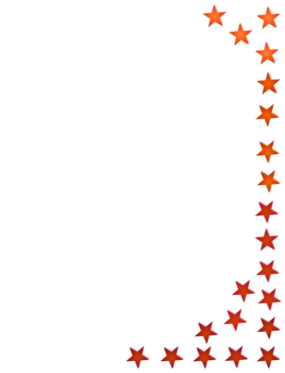 a white background with stars arranged in a half circle