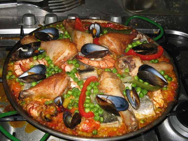 a big plate filled with different types of food