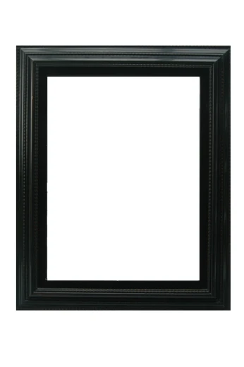 an empty frame for a picture of soing in black