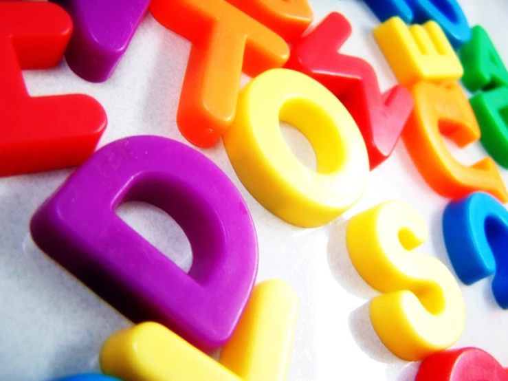 colorful plastic letters spelling out the word'happy birthday '