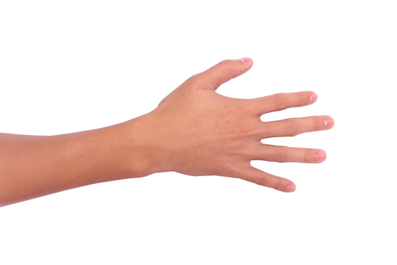 this is a pograph of someone's hand in the air