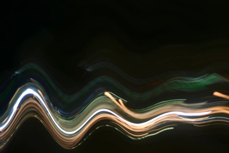 blurry pograph of light streaks in the dark