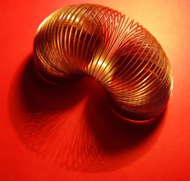 the image shows a spiral made out of metal