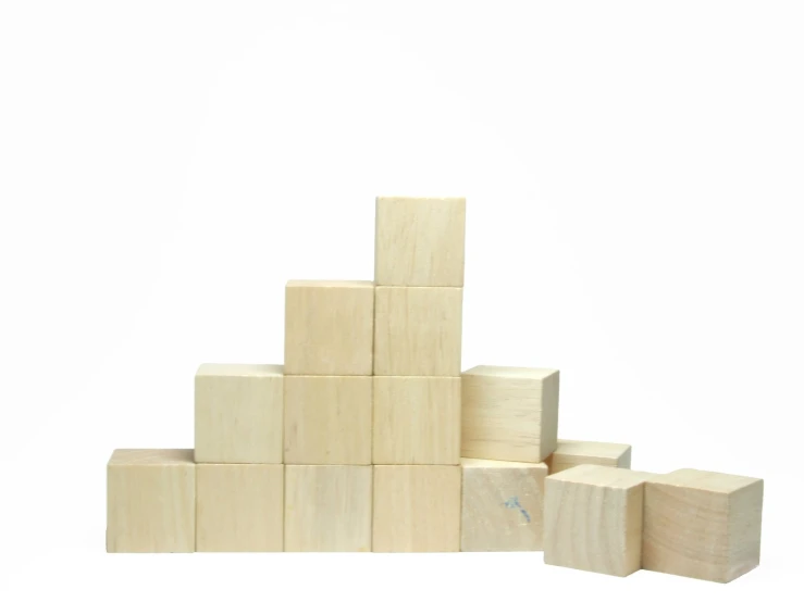 a pile of wood blocks stacked on top of each other