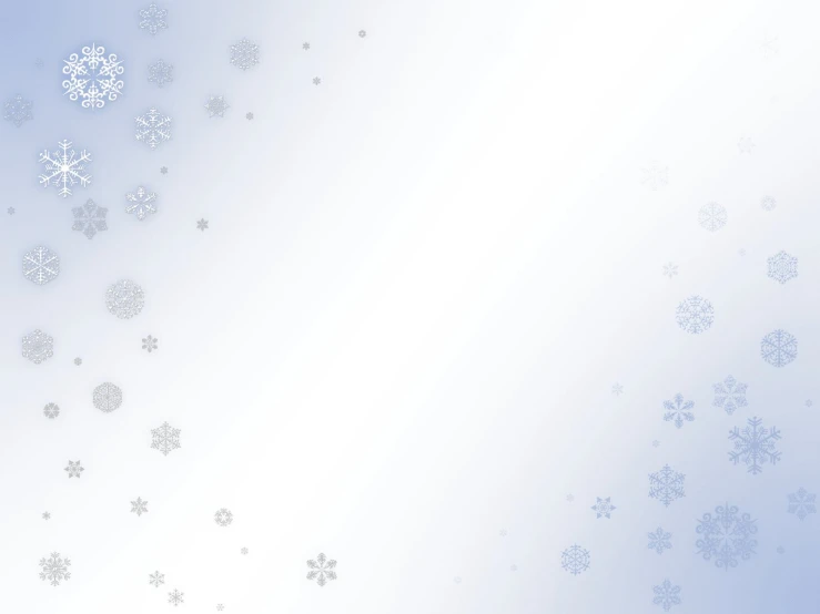 a blue snow background with several small snowflakes